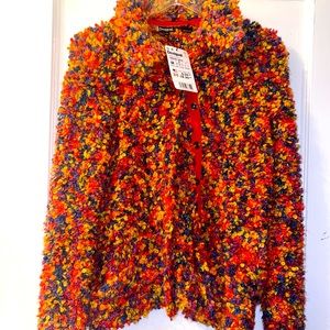 Rare colorful Fall Desigual Y2K avant garde clown boho sweater jacket